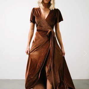 Velvet Bronze Sparkle Wrap Dress (BRAND NEW!!)